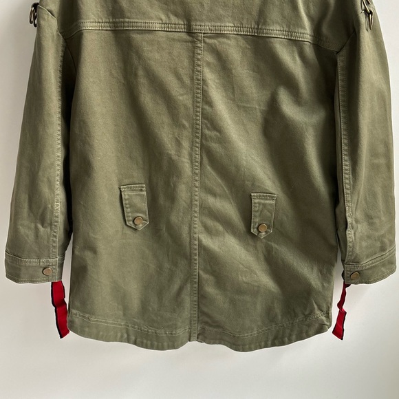 Veronica Beard Paulette Belted Jacket Olive Green Abbreviated Sleeves Small - Picture 7 of 17